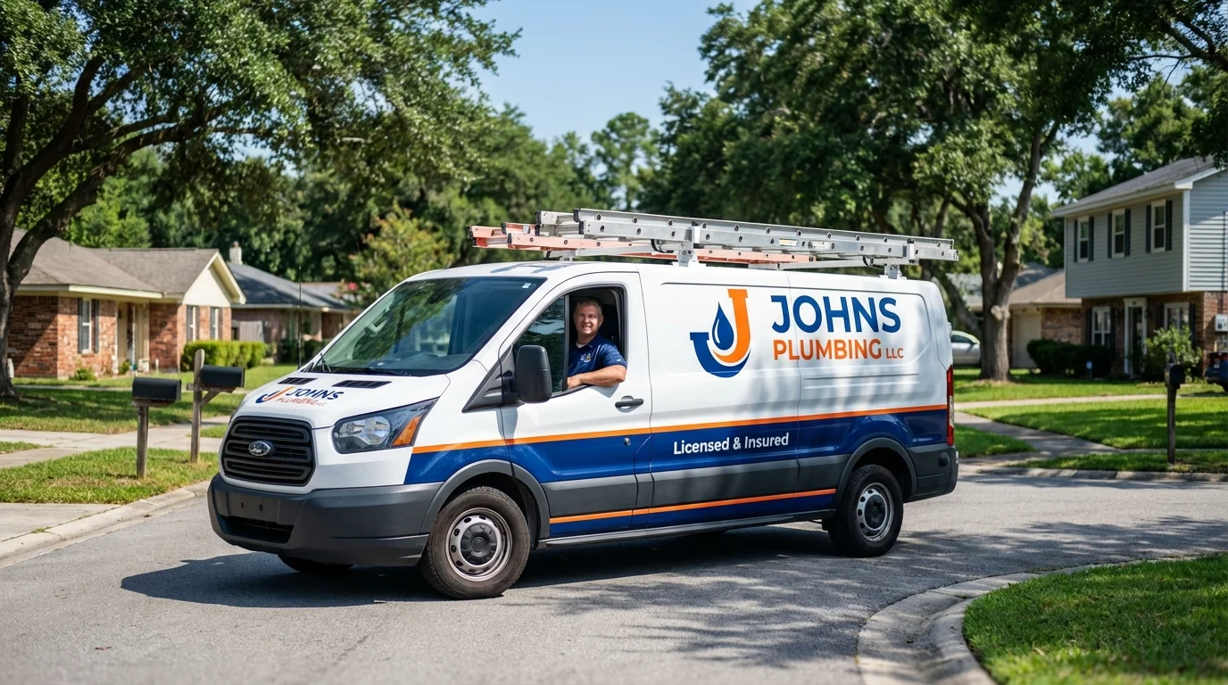 Johns Plumbing LLC service van in Colorado Springs, CO