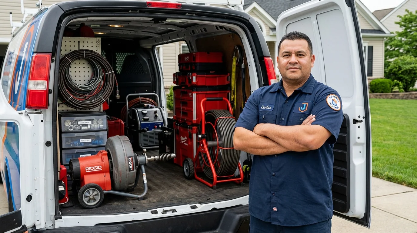 Professional drain cleaning equipment and Johns Plumbing LLC plumber in Colorado Springs