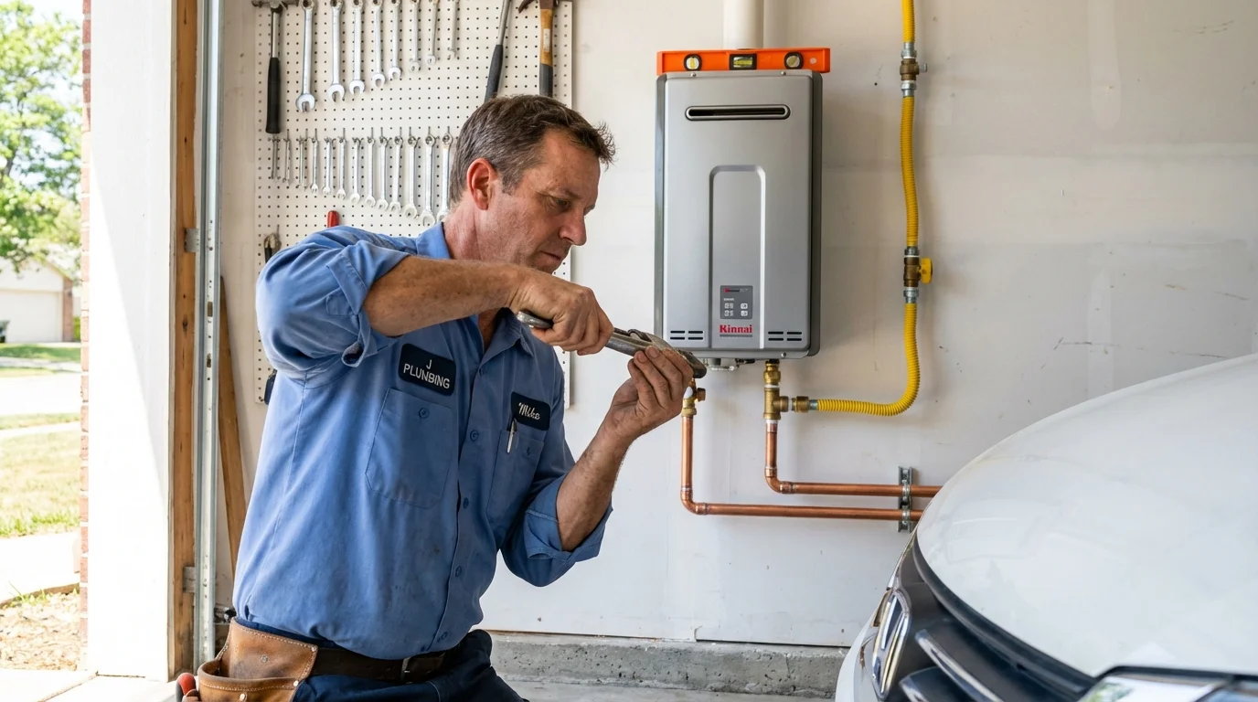 Tankless water heater installation by a Johns Plumbing LLC plumber in Colorado Springs